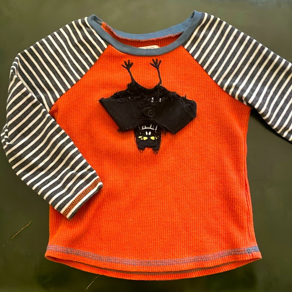 12-18mo Mudpie Halloween shirt with bag (wings open) long sleeve shirt girls